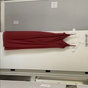 Rust colored bridesmaid dress